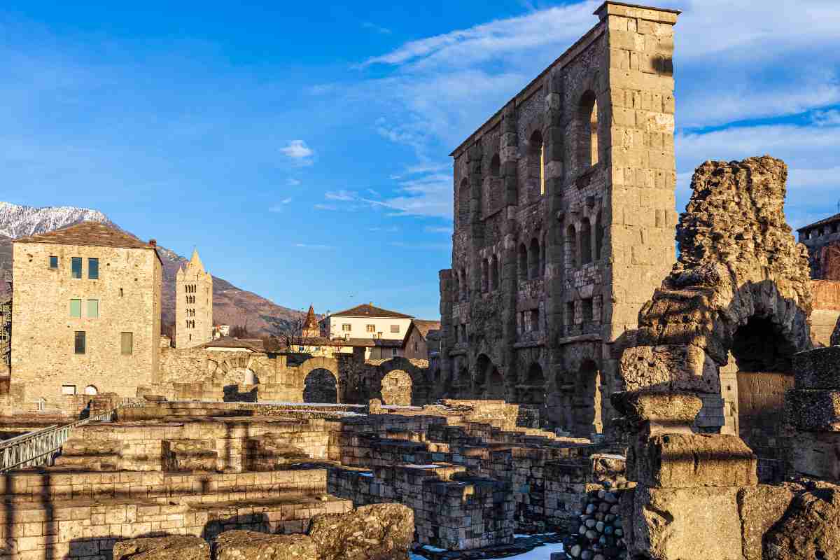Una foto della città Italiana di Aosta